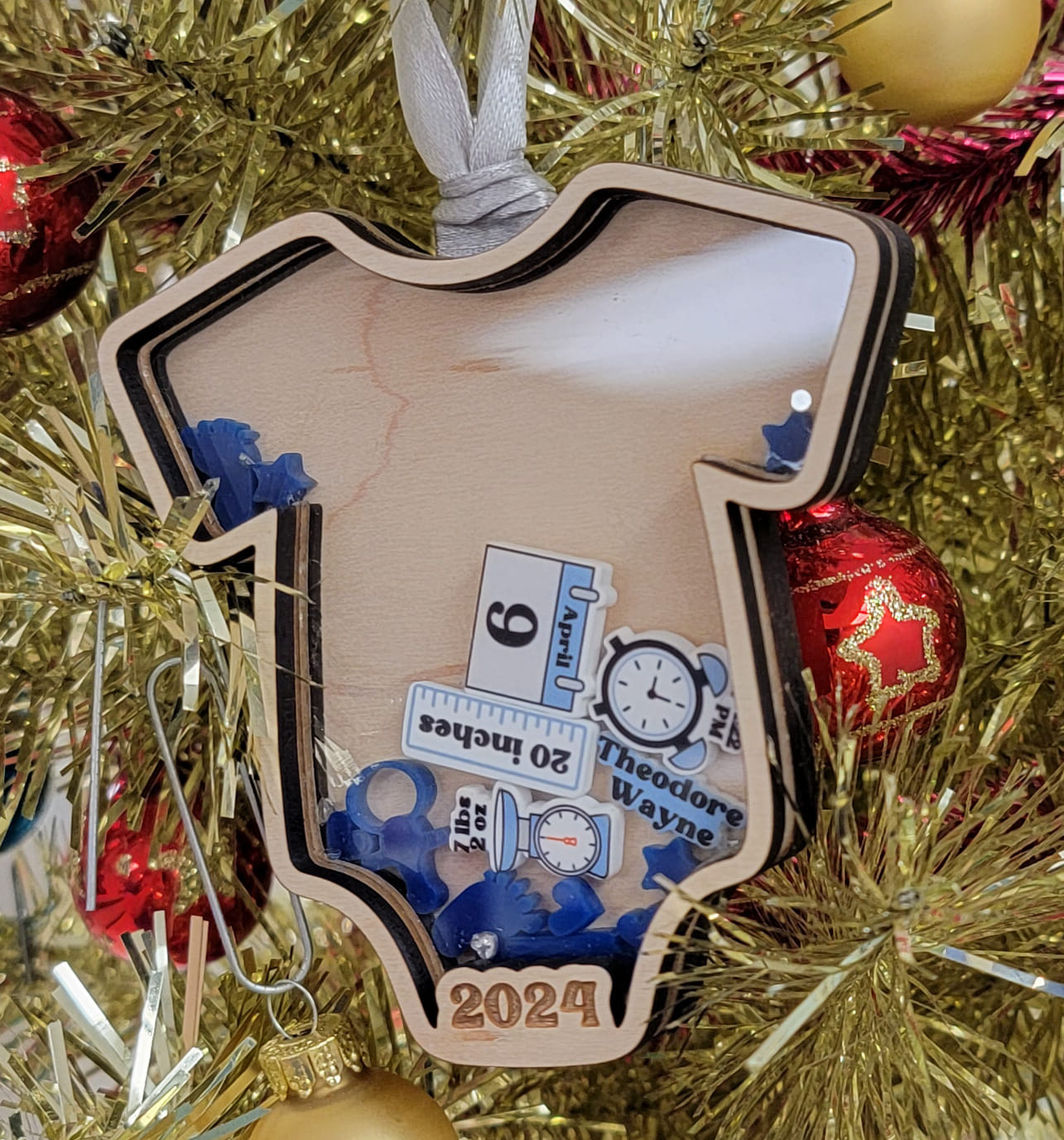 First Christmas Birth Stat Ornament
