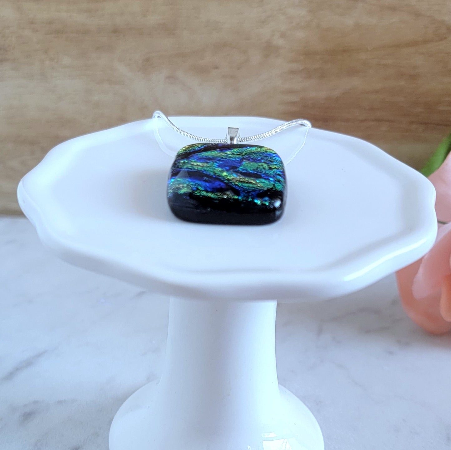 Dichroic Fused Glass Pendant