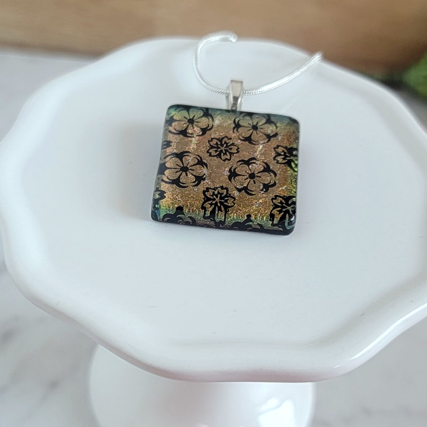 Dichroic Fused Glass Pendant
