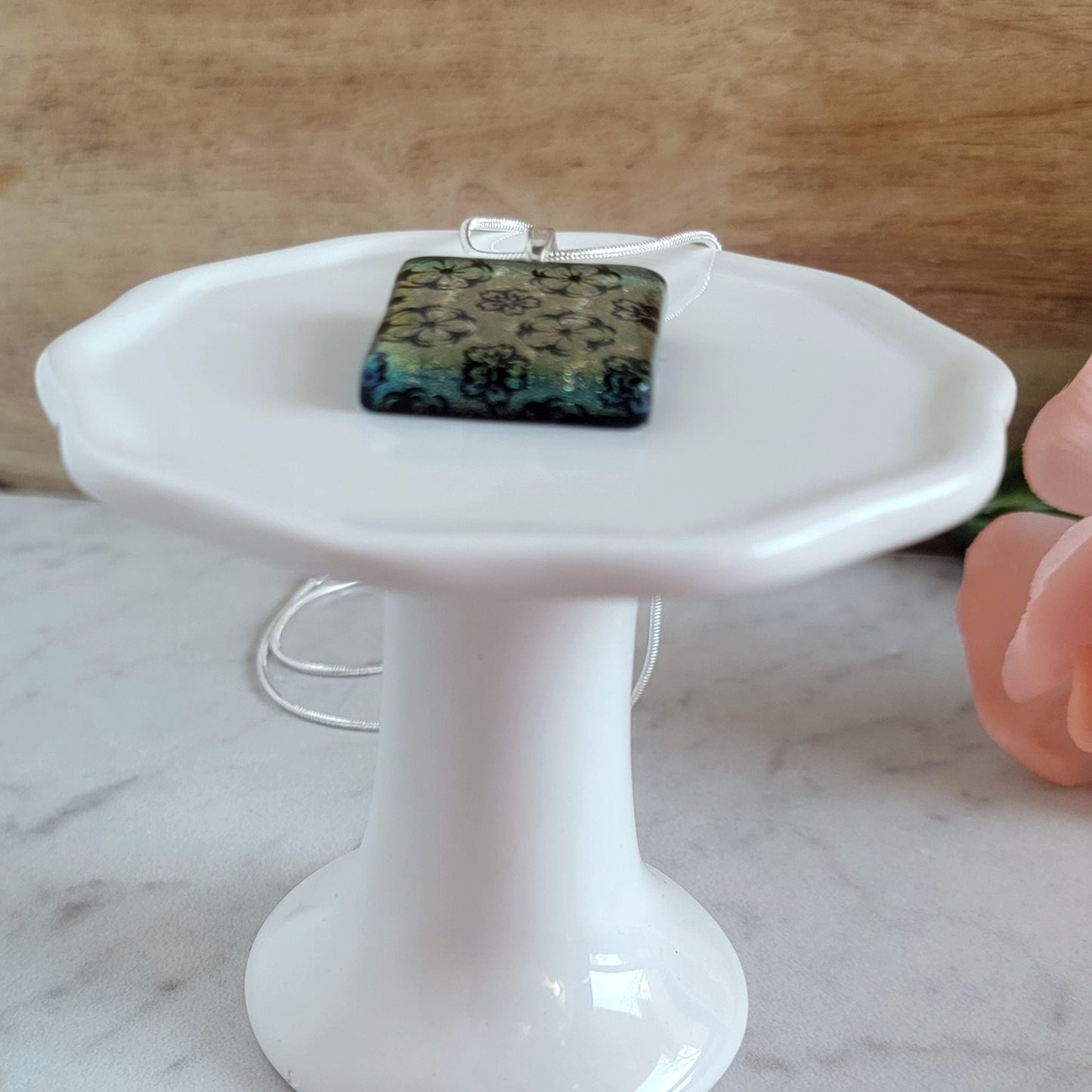Dichroic Fused Glass Pendant
