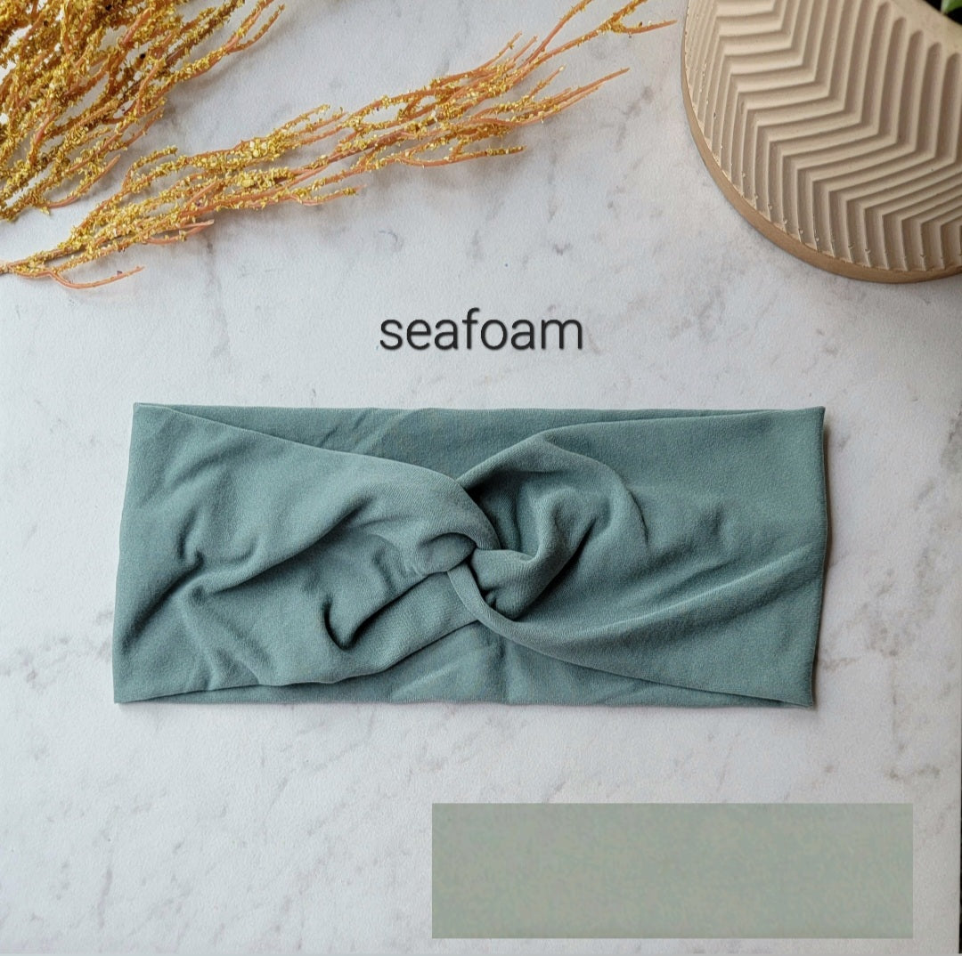 Solid Color Fabric Headband (seafoam)