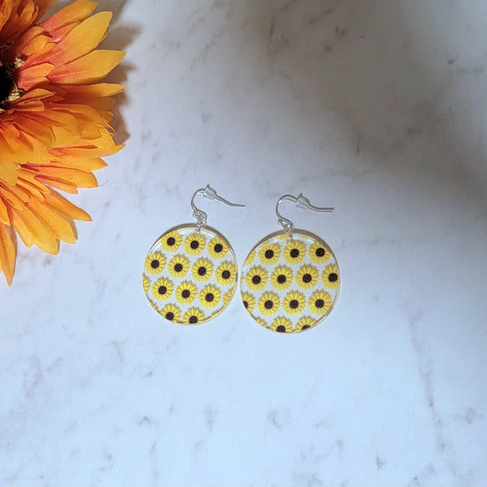 Sunflower Dangle Earrings