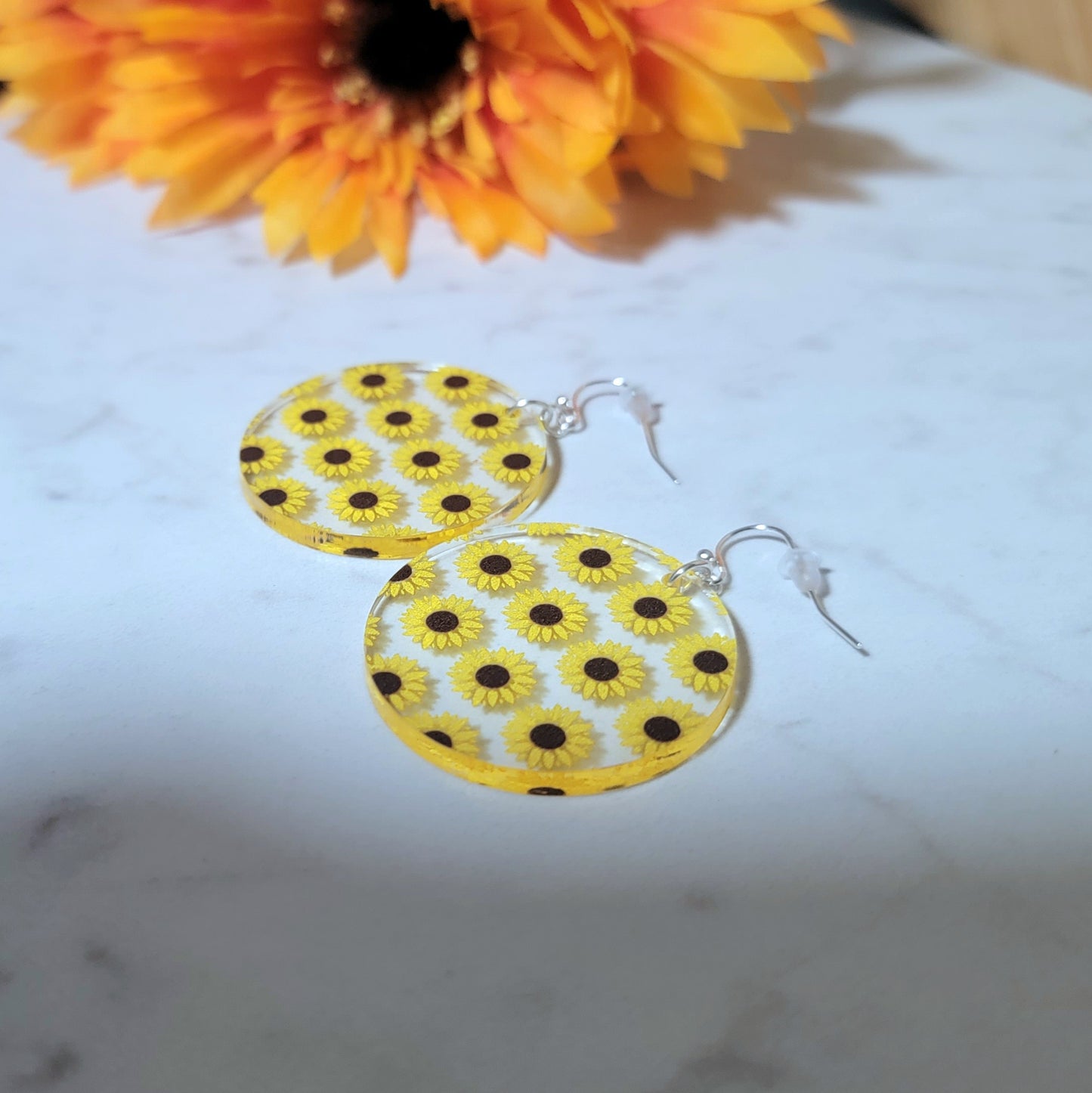 Sunflower Dangle Earrings