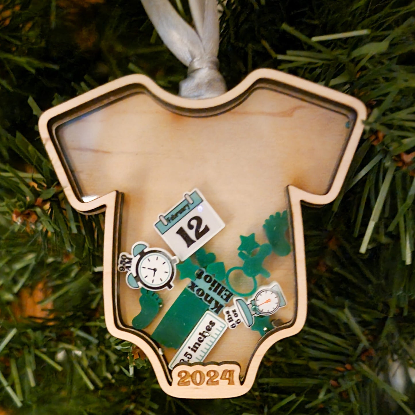 First Christmas Birth Stat Ornament