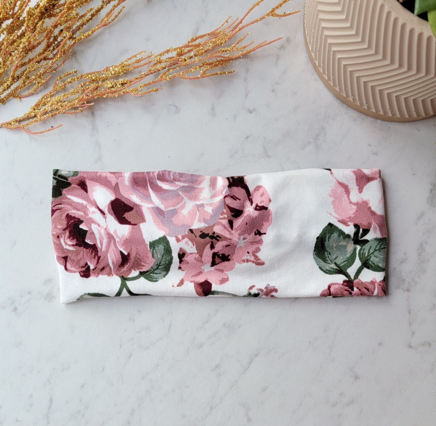 Rose Print Fabric Headband