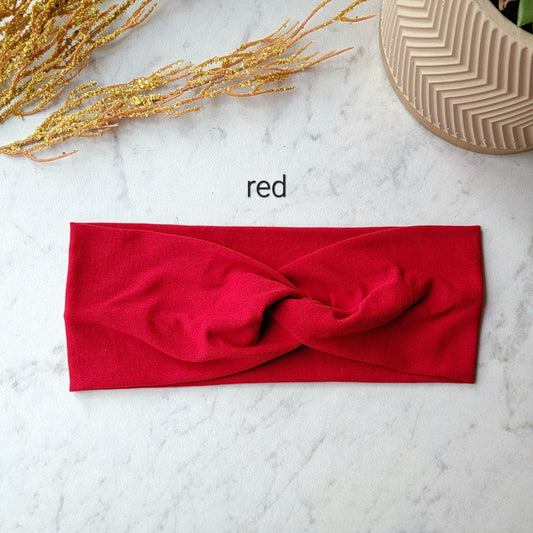 Solid Color Fabric Headband (red)