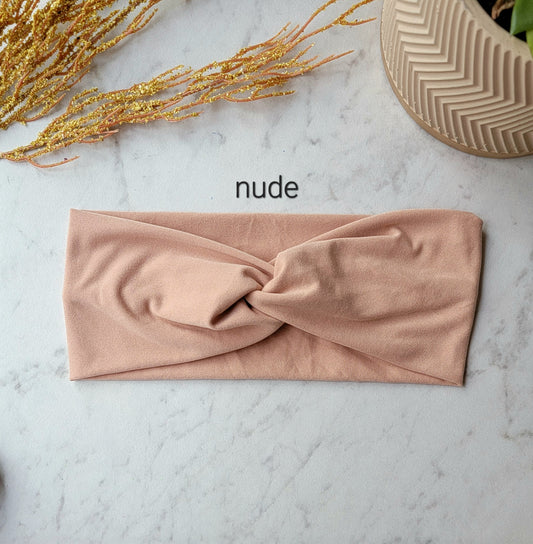 Solid Color Fabric Headband (nude)