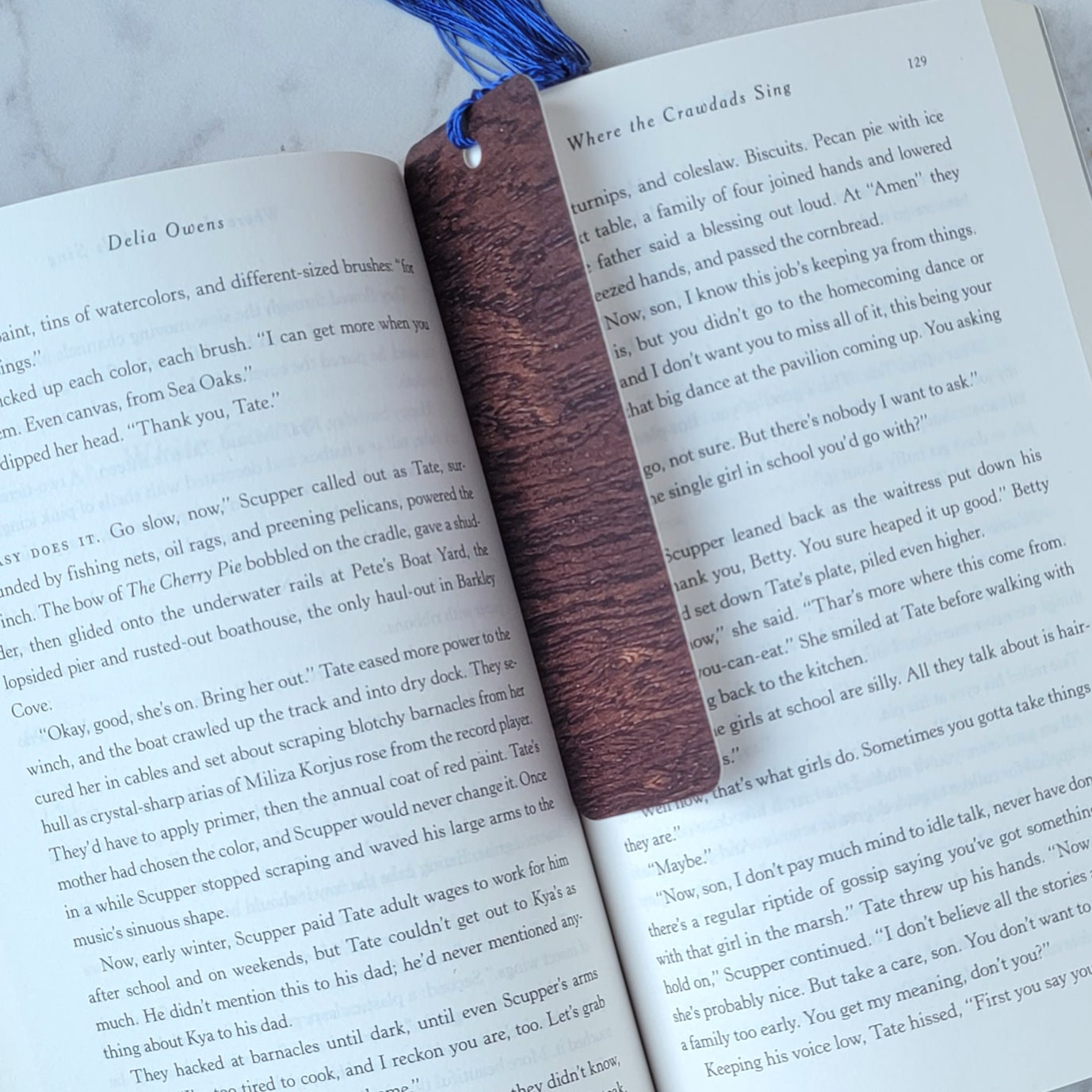 Dark Wood Flexible Acylic Bookmark