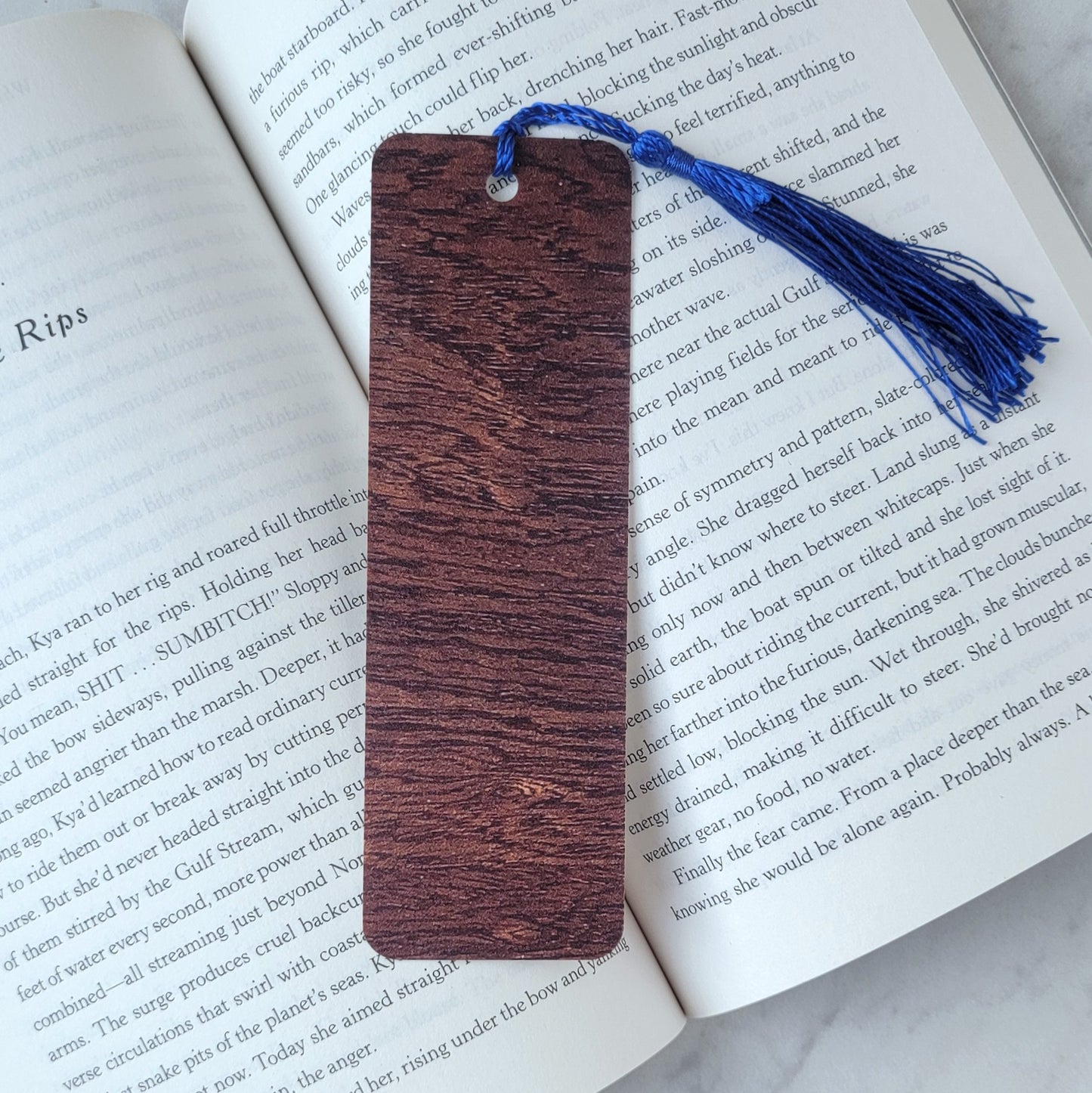 Dark Wood Flexible Acylic Bookmark