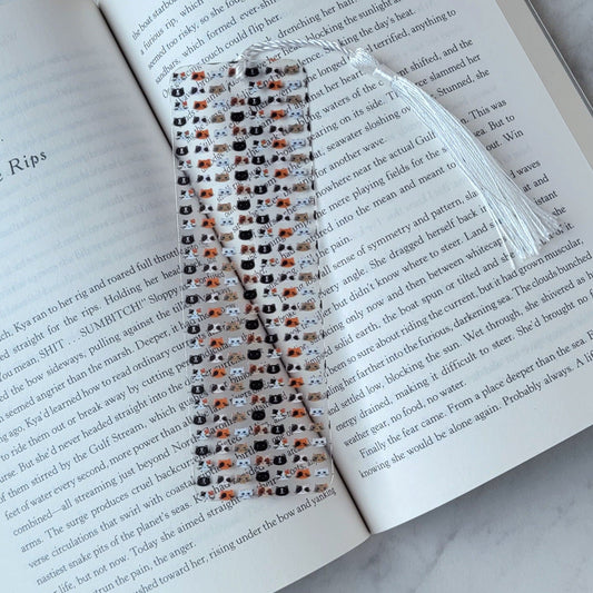 Cat Flexible Acylic Bookmark