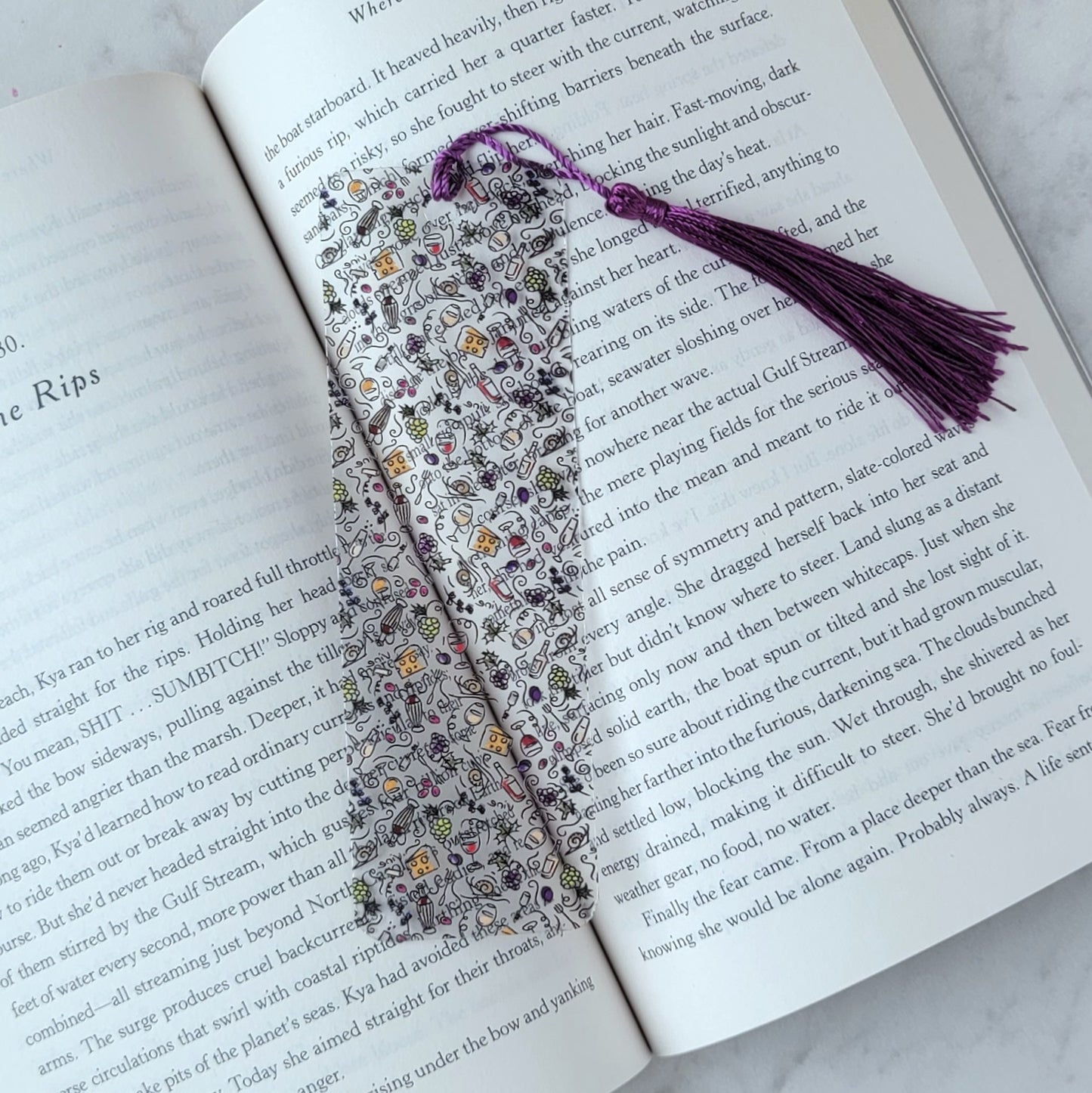 Wine & Cheese Flexible Acylic Bookmark