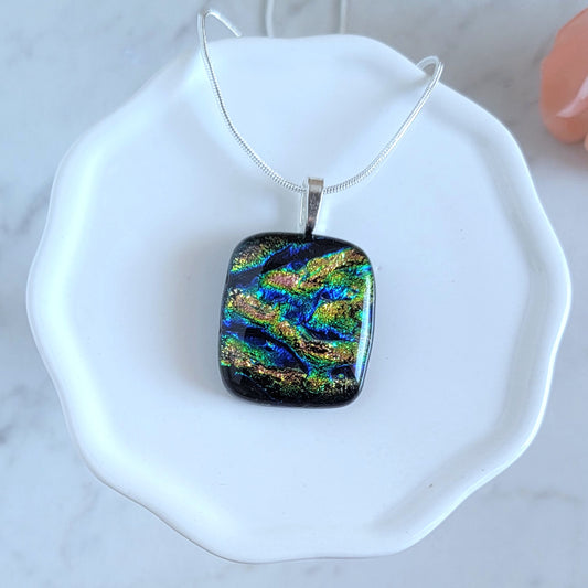 Dichroic Fused Glass Pendant