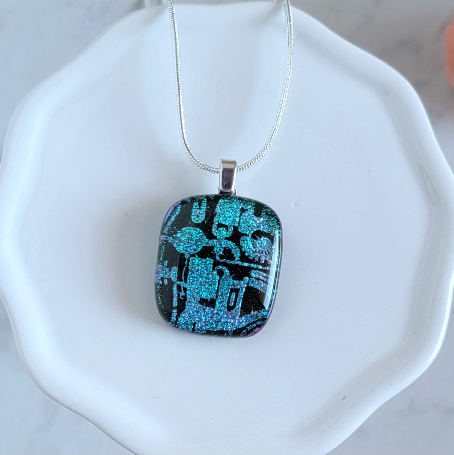 Dichroic Fused Glass Pendant