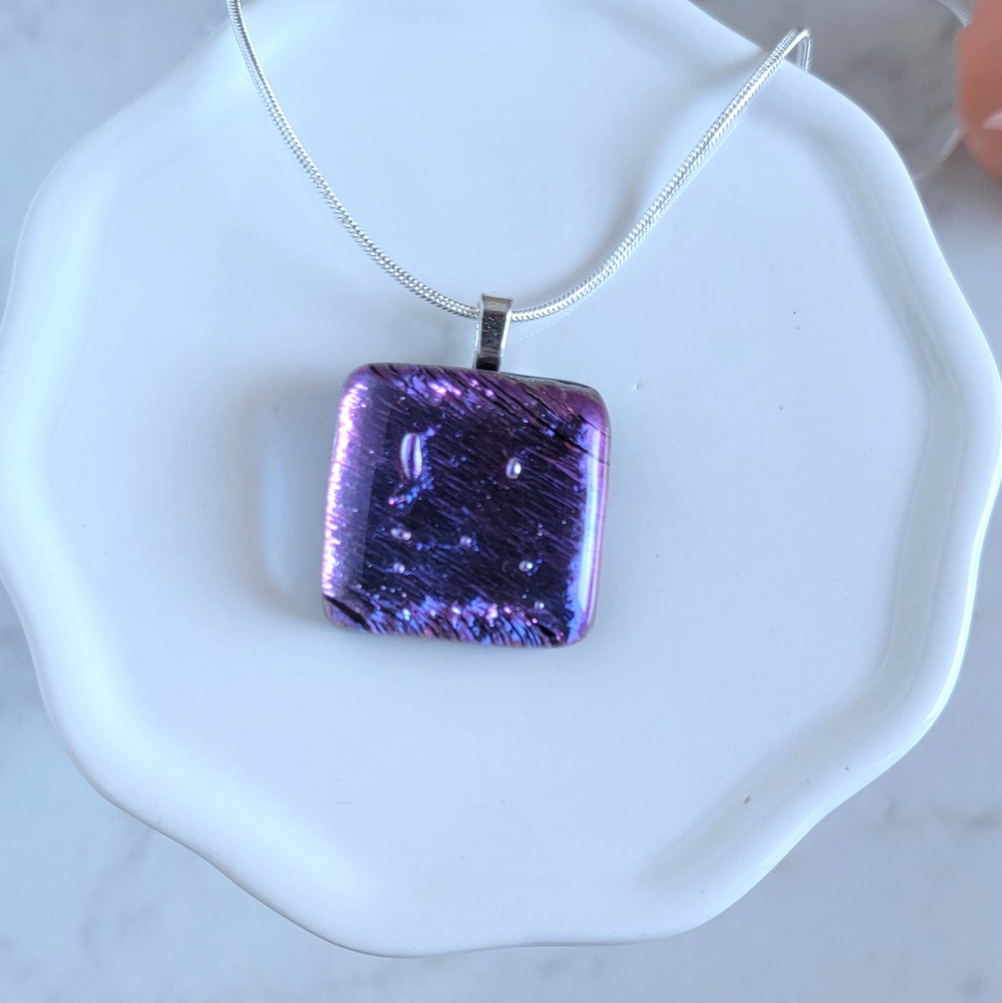 Dichroic Fused Glass Pendant