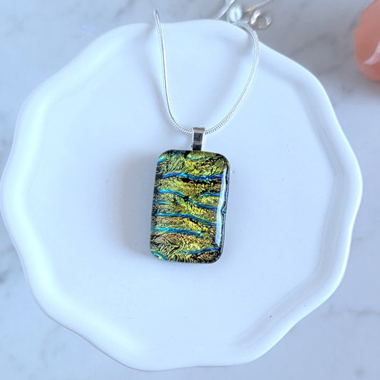 Dichroic Fused Glass Pendant