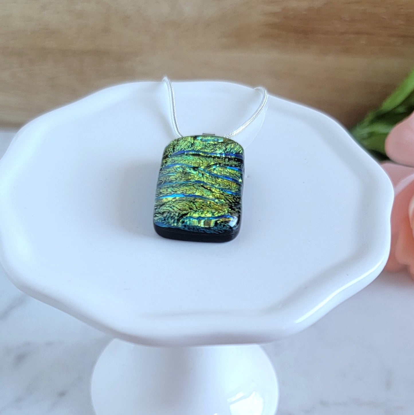 Dichroic Fused Glass Pendant