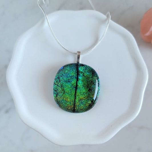 Dichroic Fused Glass Pendant