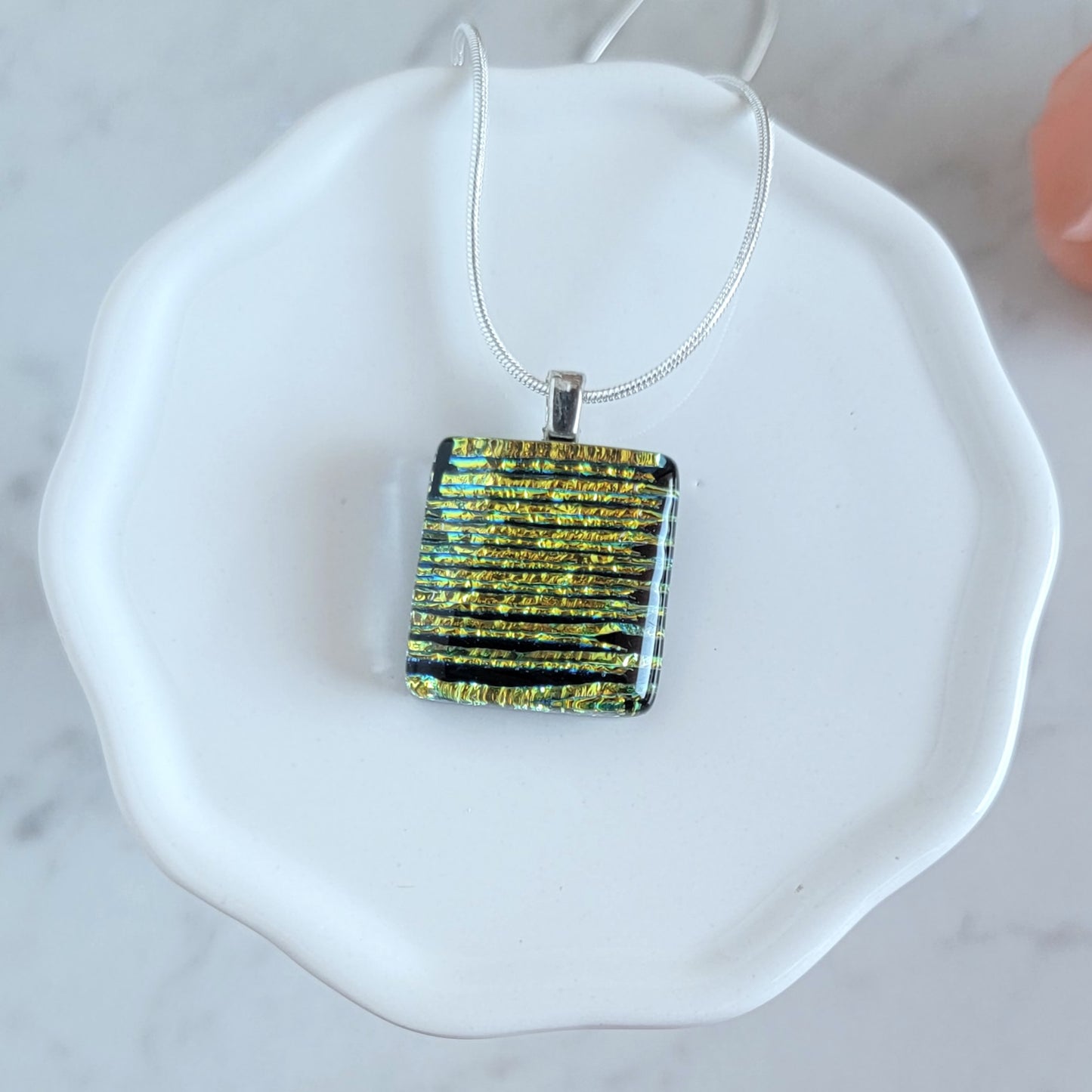 Dichroic Fused Glass Pendant