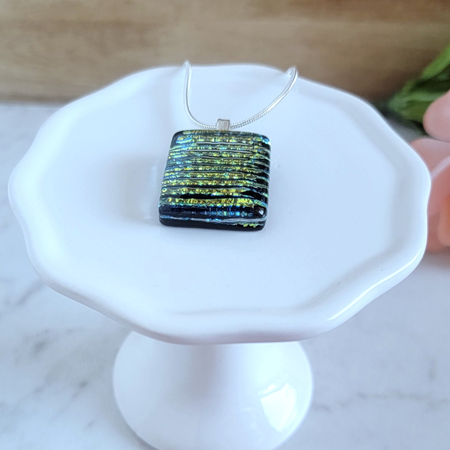 Dichroic Fused Glass Pendant