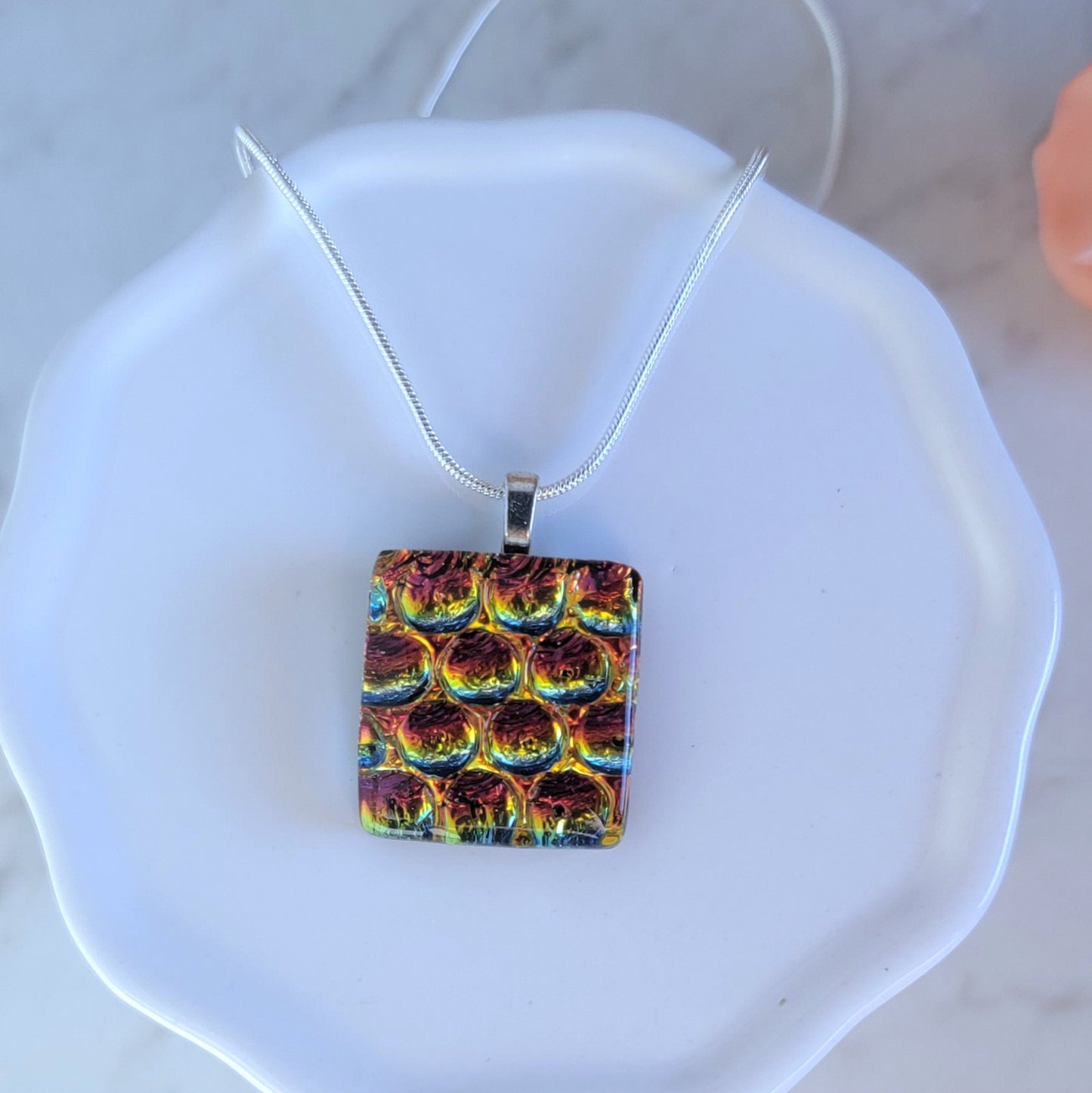 Dichroic Fused Glass Pendant