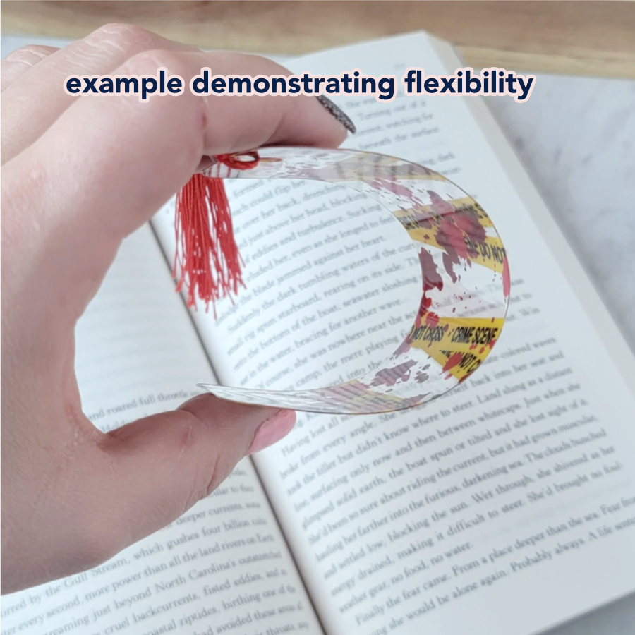 Camping Flexible Acylic Bookmark