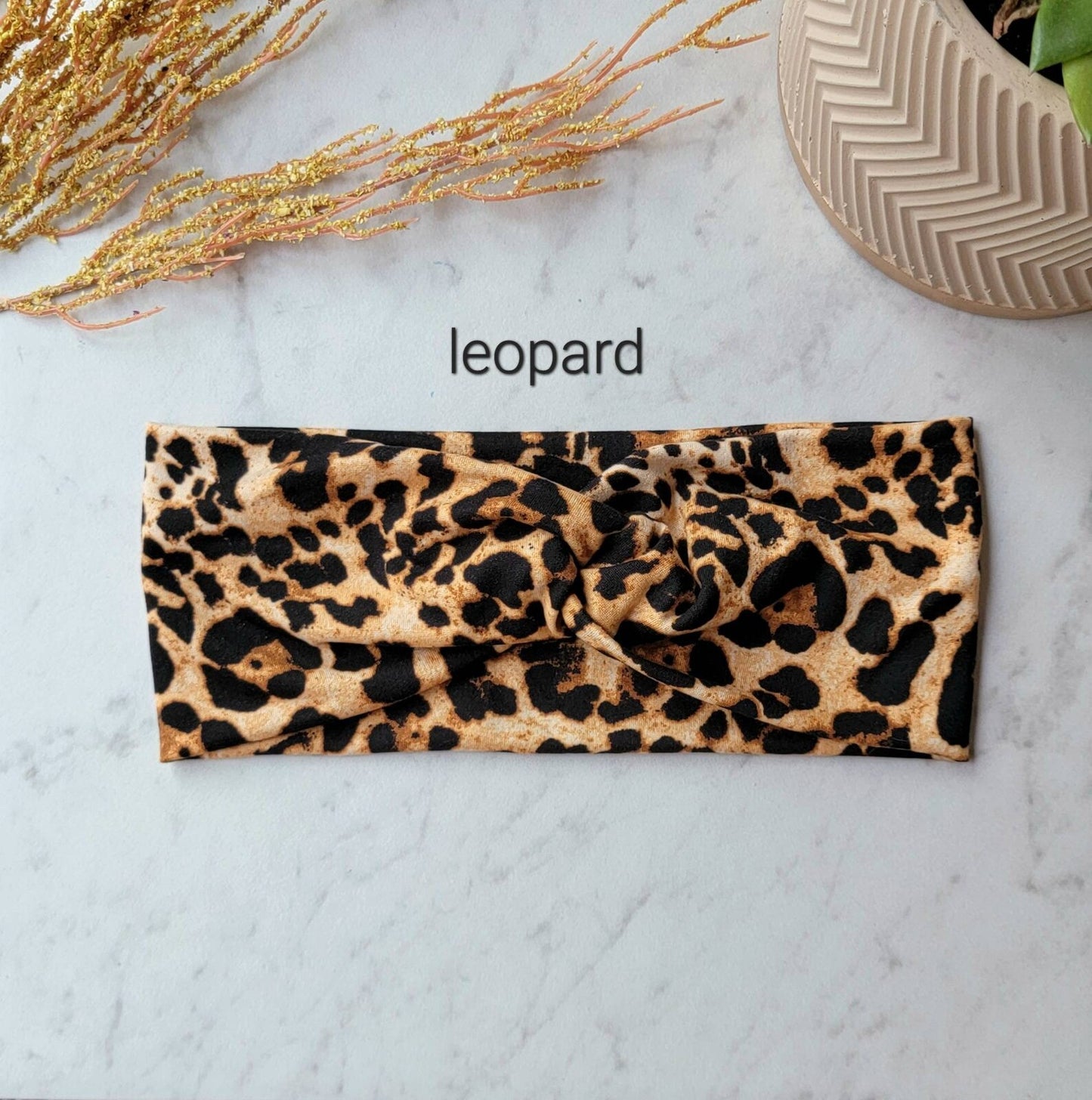 Leopard Print Fabric Headband