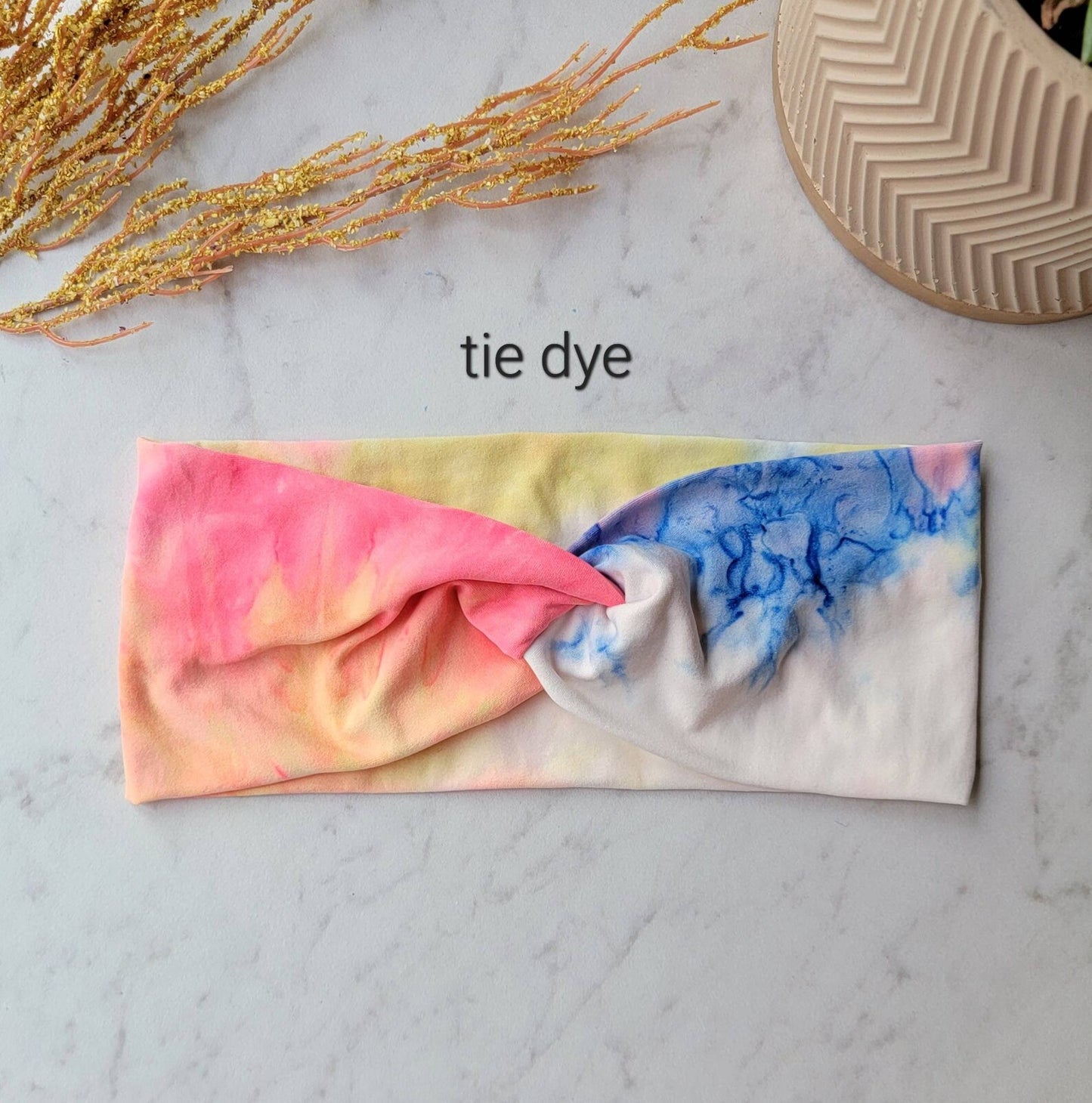 Tie Dye Print Fabric Headband