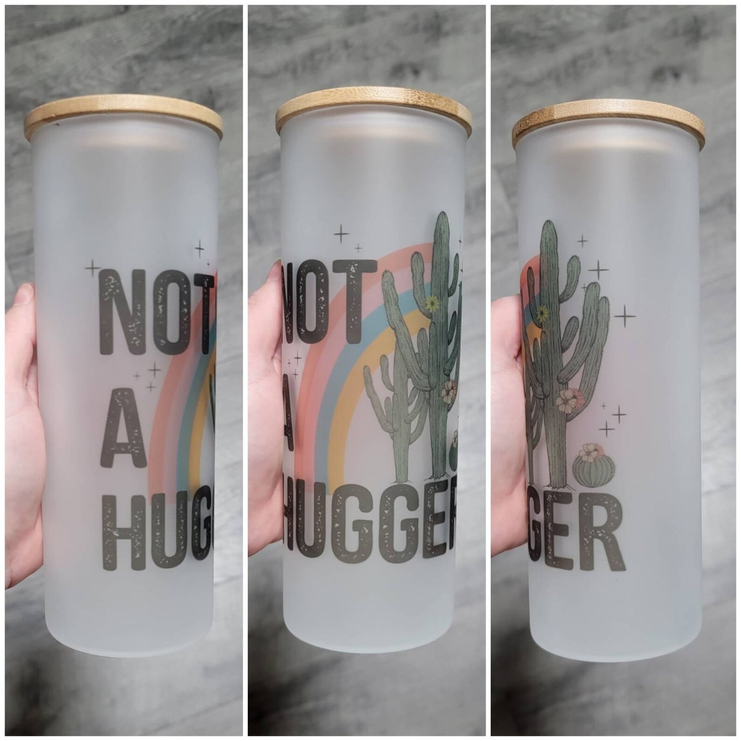 Not a Hugger Frosted Glass Tumbler